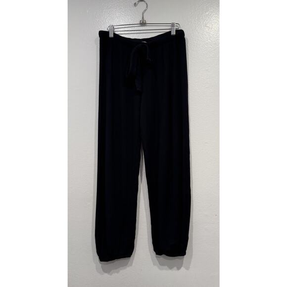 Eberjey Black Lounge Pants Women’s Size Medium Modal Spandex Mix Drawstring Cozy - Picture 1 of 6